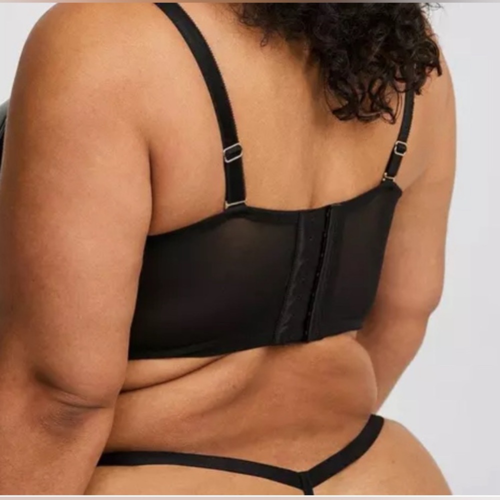 #x125 - Torrid Black Faux Leather G-String Panty Thong - Picture 4 of 12